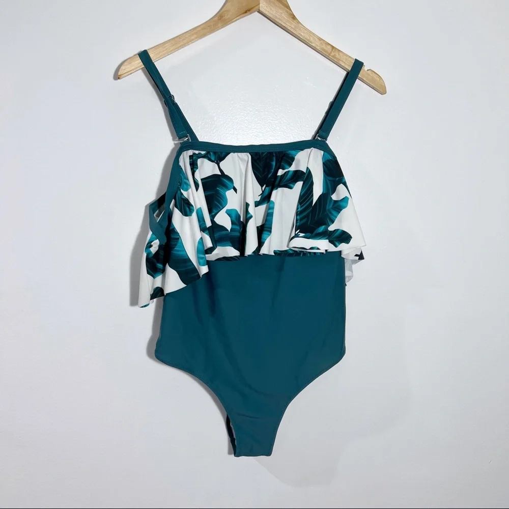 New Cupshe Zora Tropical Plus Size One‎ Piece Swimsuit Size 0X